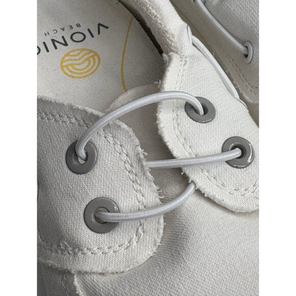 Vionic Beach Skipper Men's 9.5 Slip-On Canvas Casual Shoes White Cruise - Picture 9 of 16